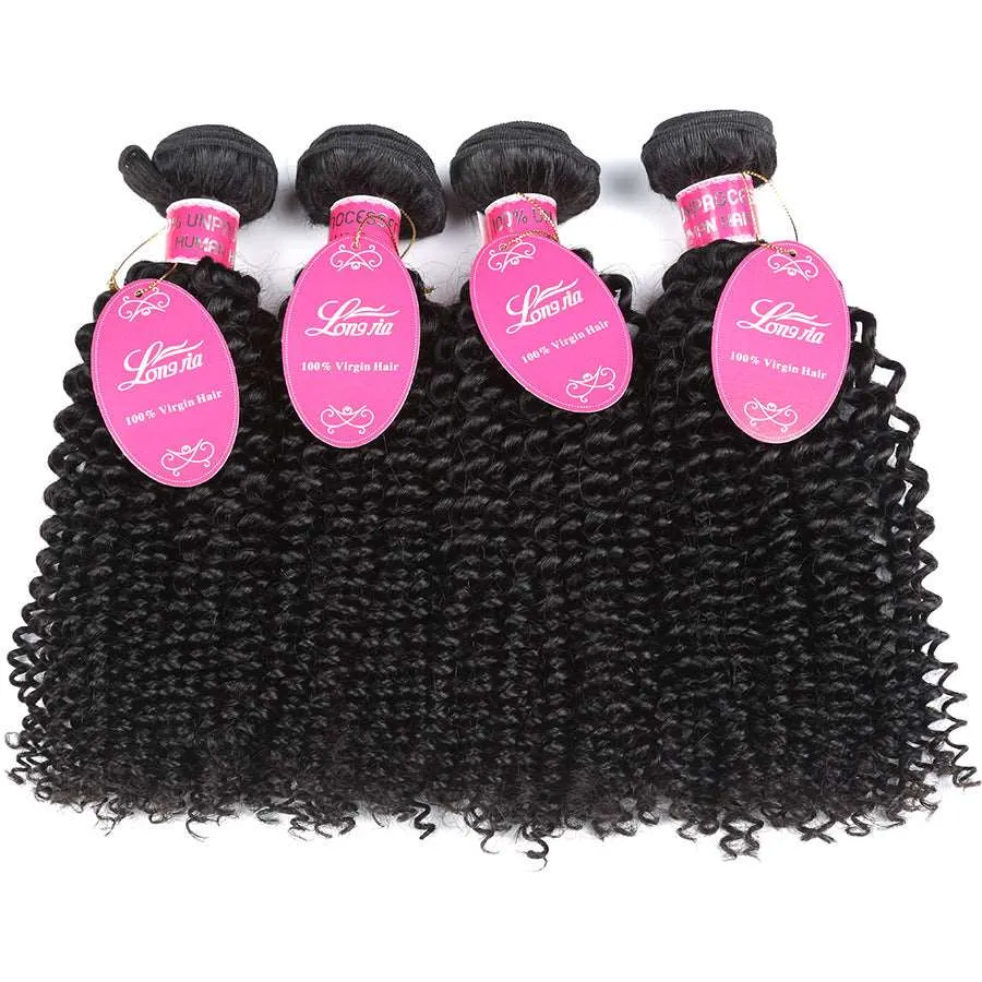 10A Deep Curly Brazilian Human Hair Bundles Weave