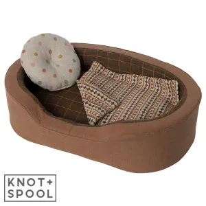 2023 Maileg Brown Plush Dog Basket