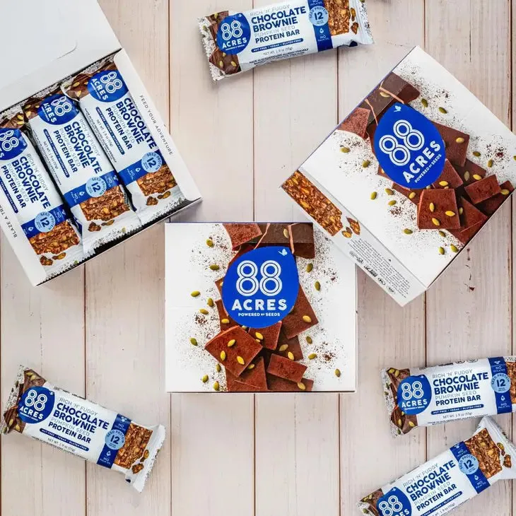 88 ACRES - DARK CHOCOLATE BROWNIE HIGH PROTEIN BAR