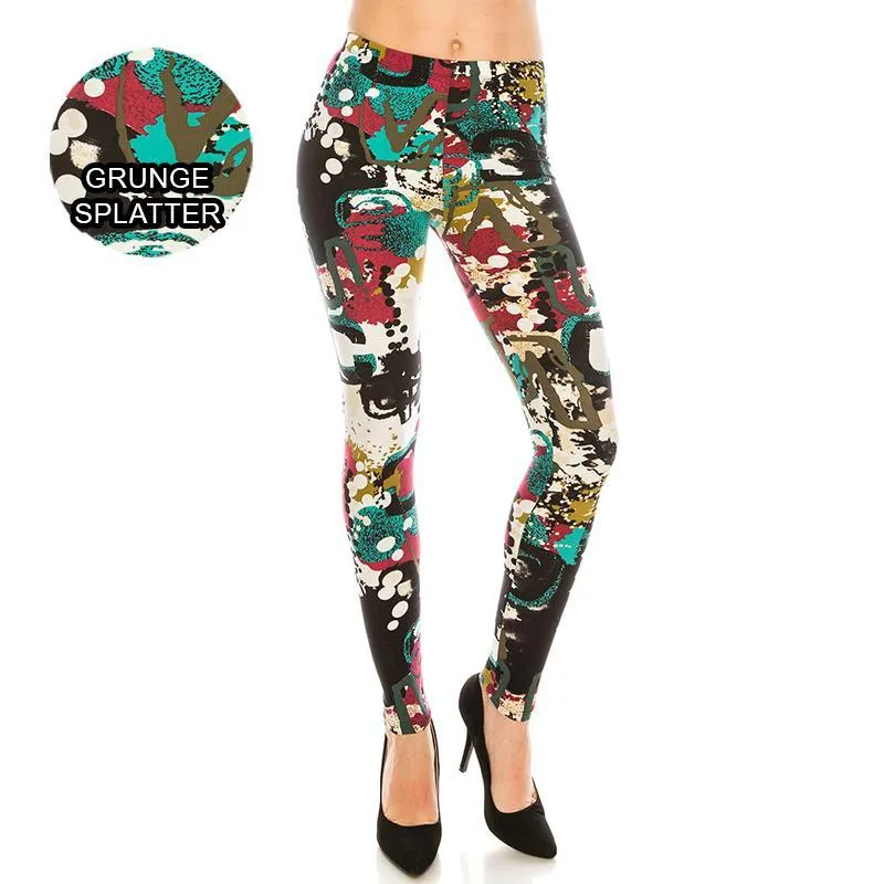 Abstract & Tribal Patterned Ultra Soft Leggings (Regular/Plus Size)