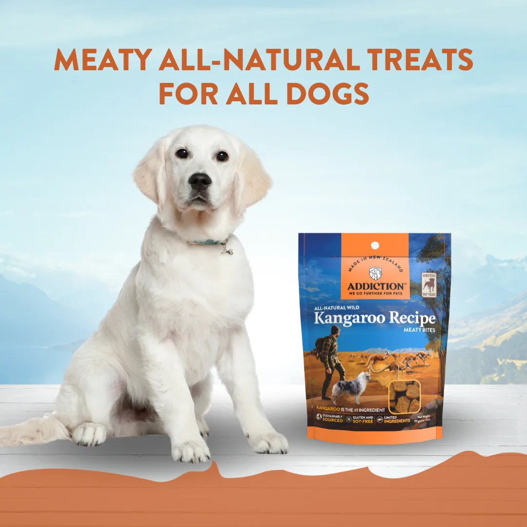 Addiction Grain-Free Meaty Bites Dog Treats (Kangaroo Recipe)