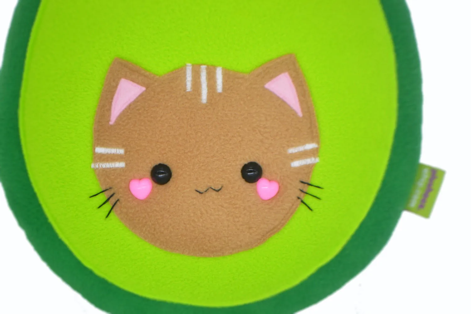 Avokitty plushie / handmade avocat pillow avogato plush toy cat kawaii avocado