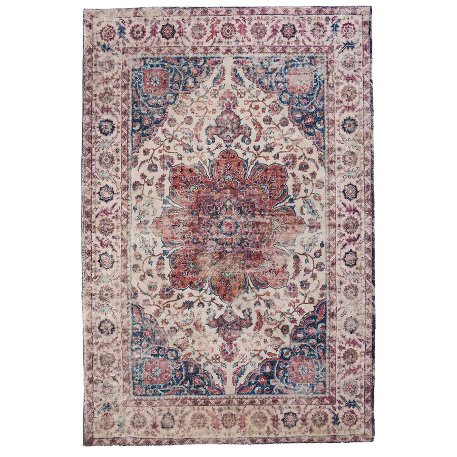 Babylon Multicolour Traditional Distressed Rug