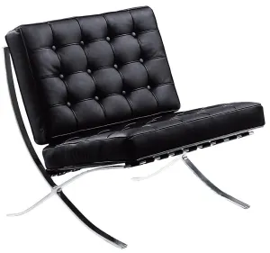 BARCELONA – VON DER ROHE - 1 Seater Black