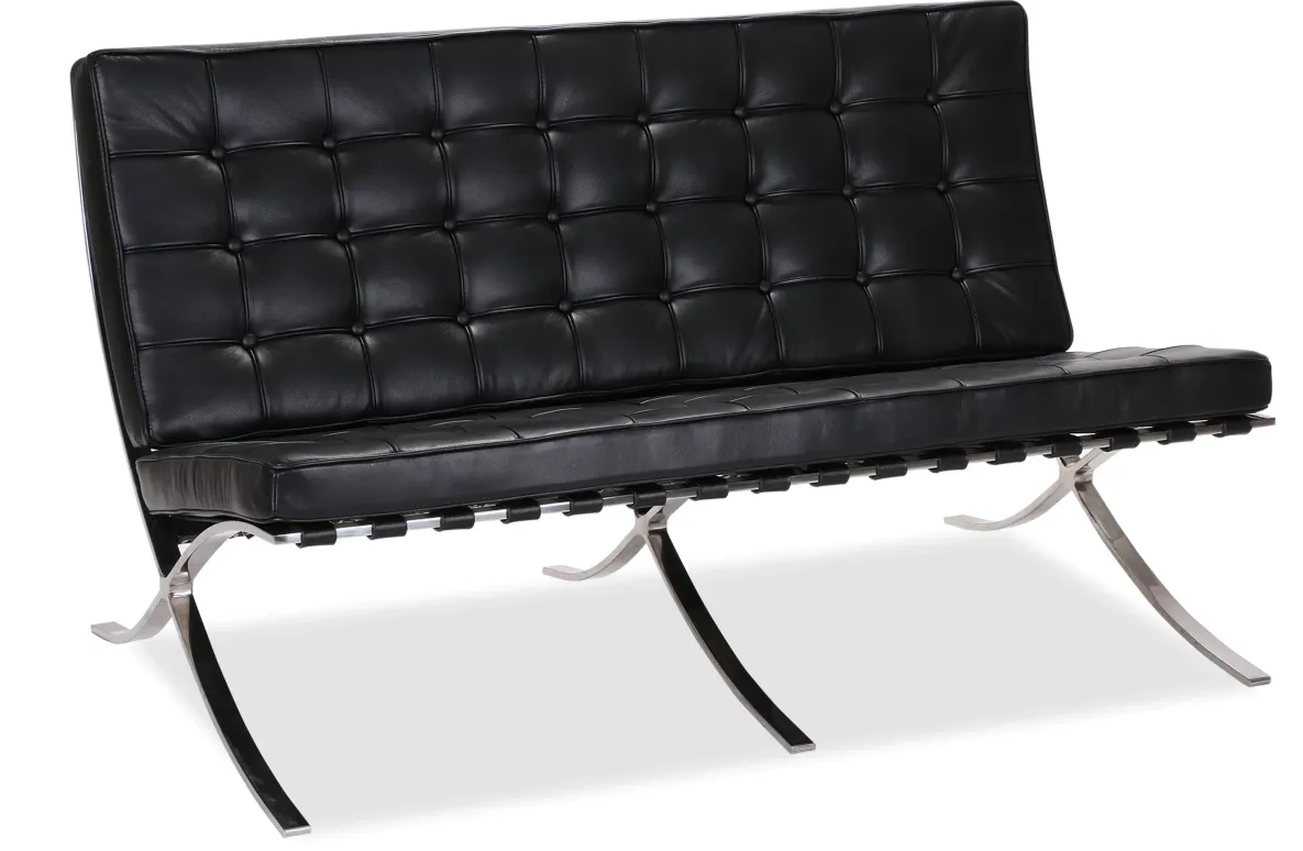 BARCELONA – VON DER ROHE - 2 Seater Black