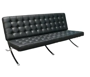 BARCELONA – VON DER ROHE - 3 Seater Black