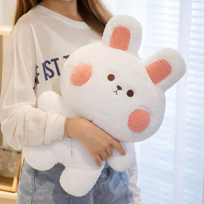 Blushing Kawaii Frog and Rabbit Stuffed Animals Friends Plushies