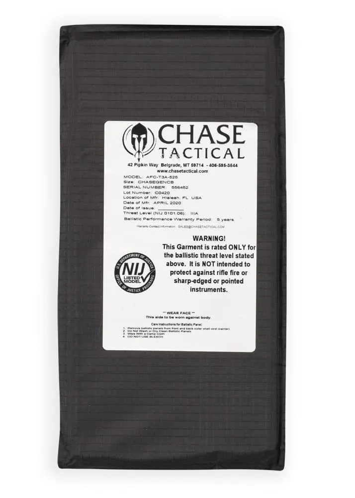 Chase Tactical Genesis Level IIIA Soft Body Armor