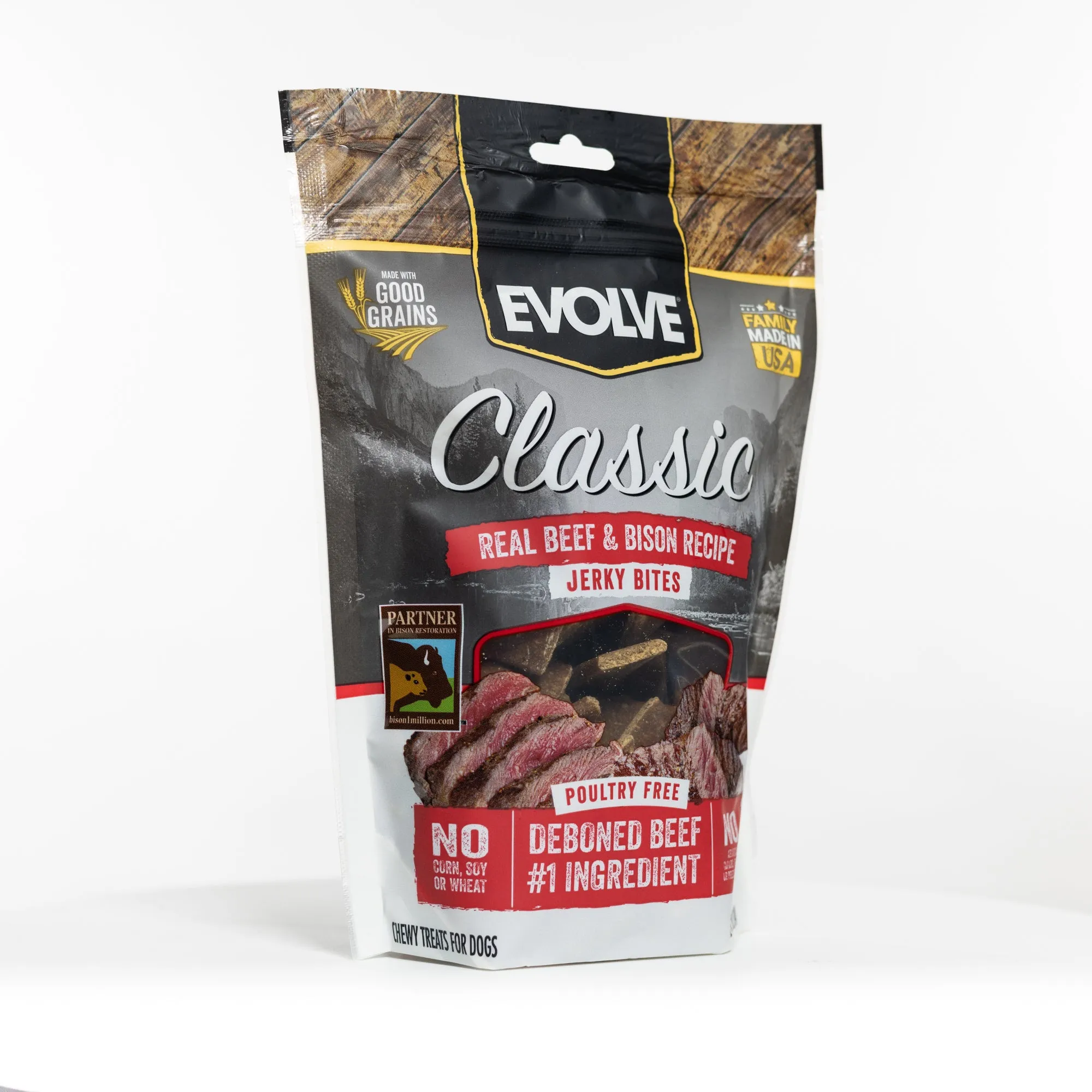 Classic Beef & Bison Jerky Bites | 12 oz | Evolve