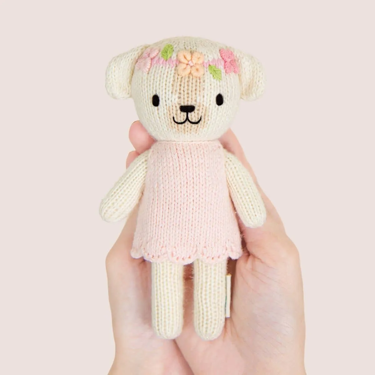 Cuddle   Kind Hand-Knit Doll - Tiny Charlotte the Dog