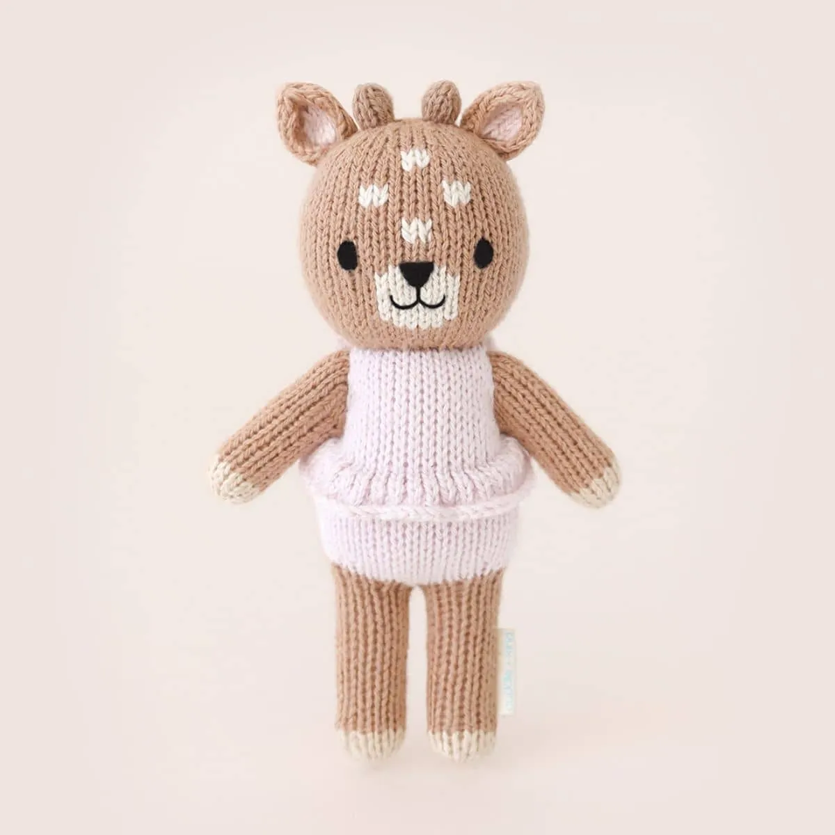 Cuddle   Kind Hand-Knit Doll - Tiny Violet the Fawn