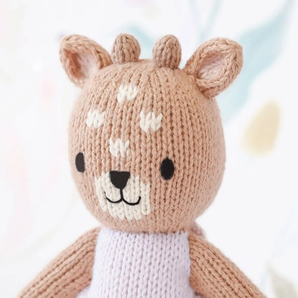 Cuddle   Kind Hand-Knit Doll - Tiny Violet the Fawn