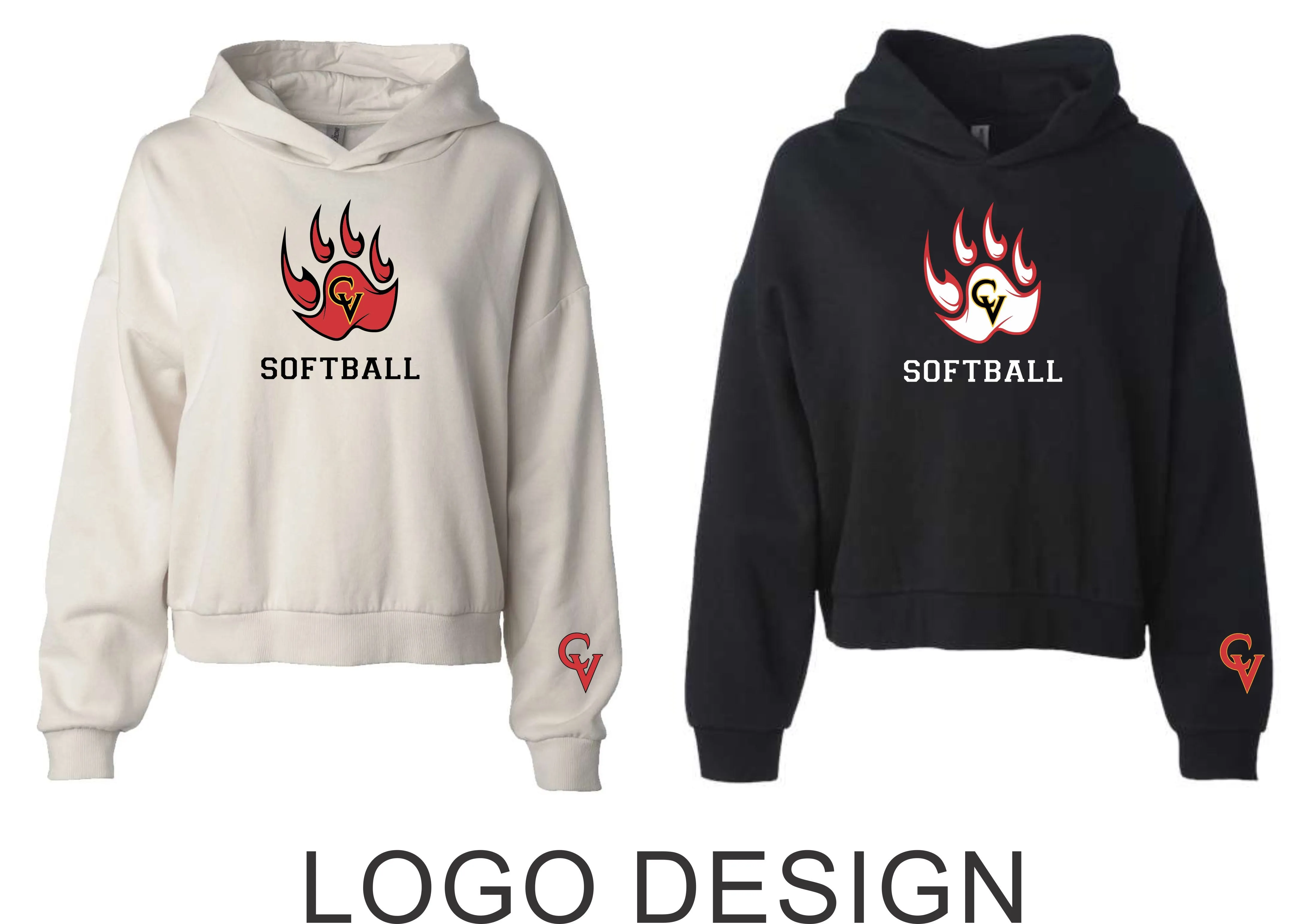 CV Softball Ladies Hoodie- 3 Designs