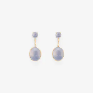 E8601BC | Blue Chalcedony Glacé Earring