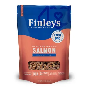 Finley's Salmon Recipe Soft Chew Training Bites Dog Treats 16 oz