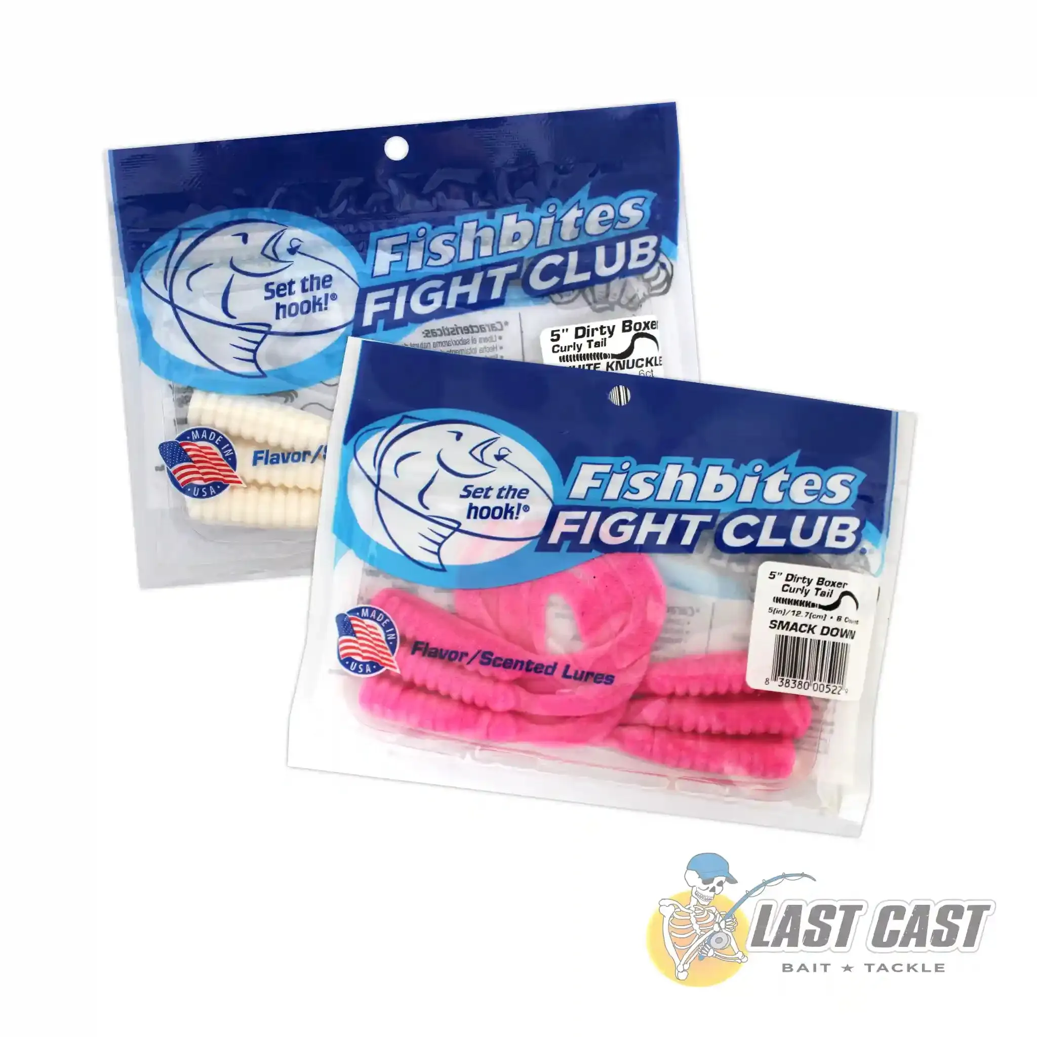 FISHBITES - FIGHT CLUB DIRTY BOXER CURLY TAIL LURES 5IN