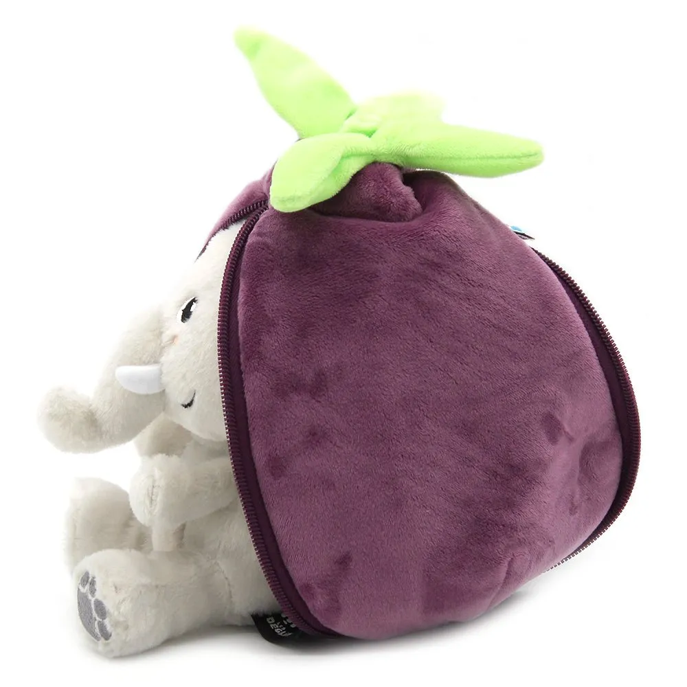 Flipetz Reset the Elephant/Aubergine  2-in-1 Soft Plush Collectable