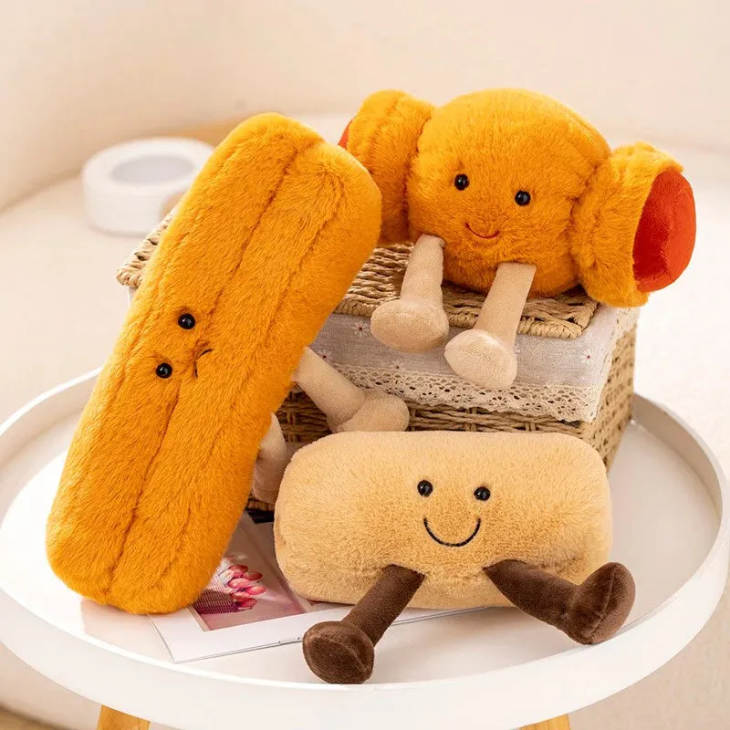 Fluffy Kawaii Breakfast Bakery Plushie Collection