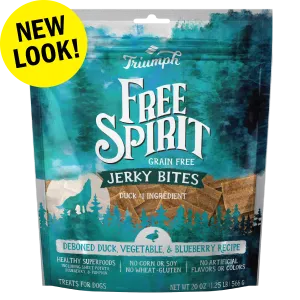 Grain Free Duck, Vegetable, & Blueberry Jerky Bites | 20 oz | Triumph