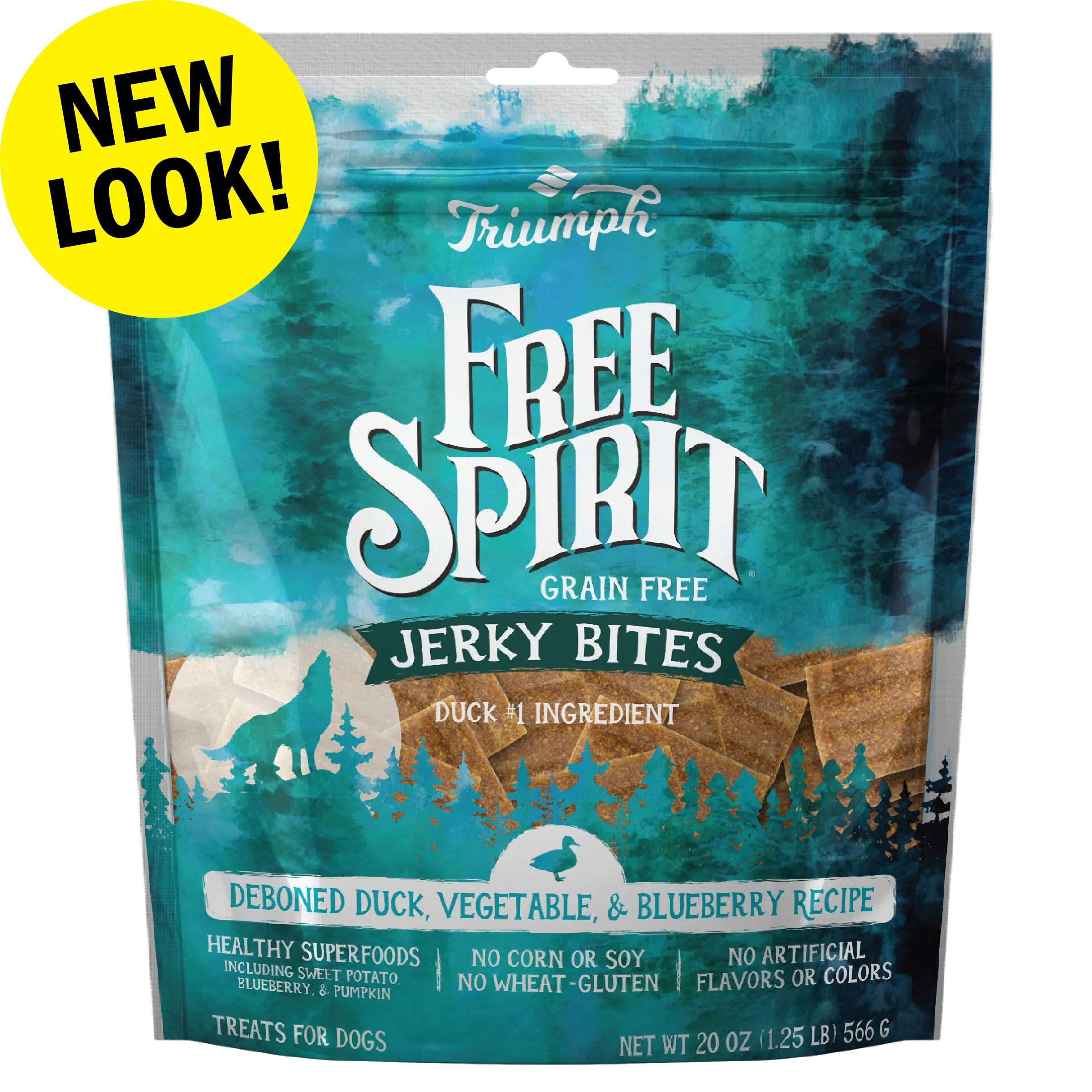 Grain Free Duck, Vegetable, & Blueberry Jerky Bites | 20 oz | Triumph