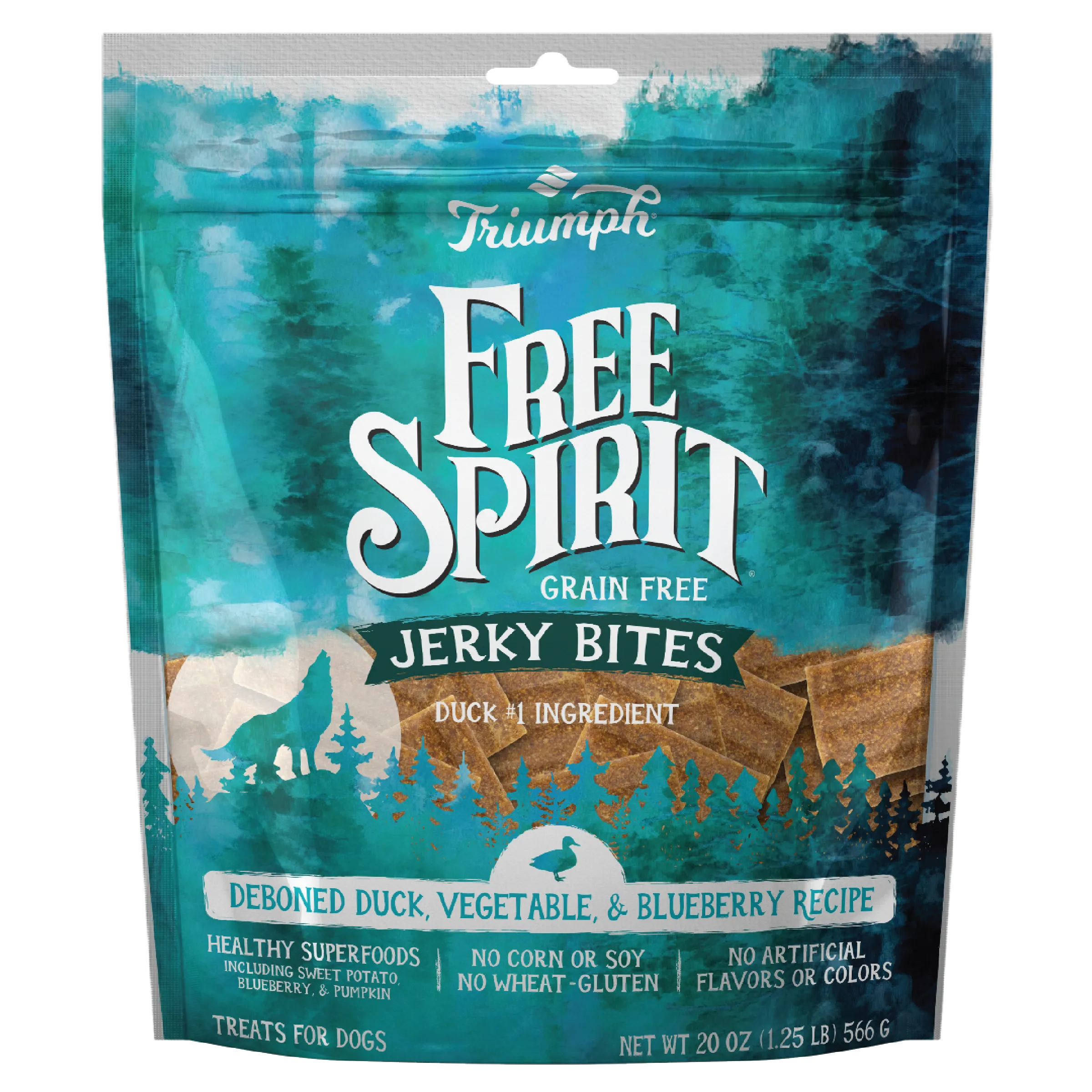 Grain Free Duck, Vegetable, & Blueberry Jerky Bites | 20 oz | Triumph