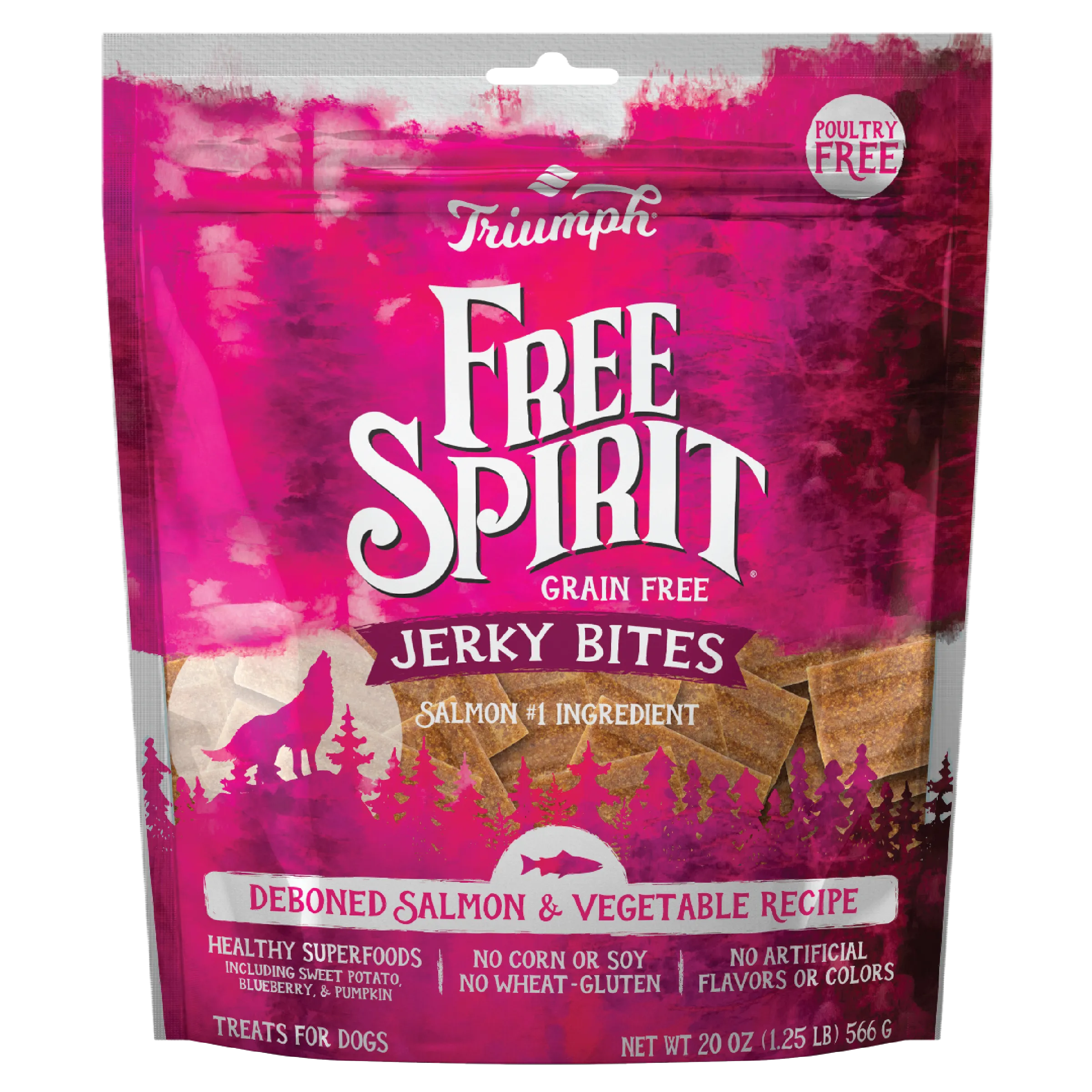 Grain Free Salmon and Vegetable Jerky Bites | 20 oz | Triumph