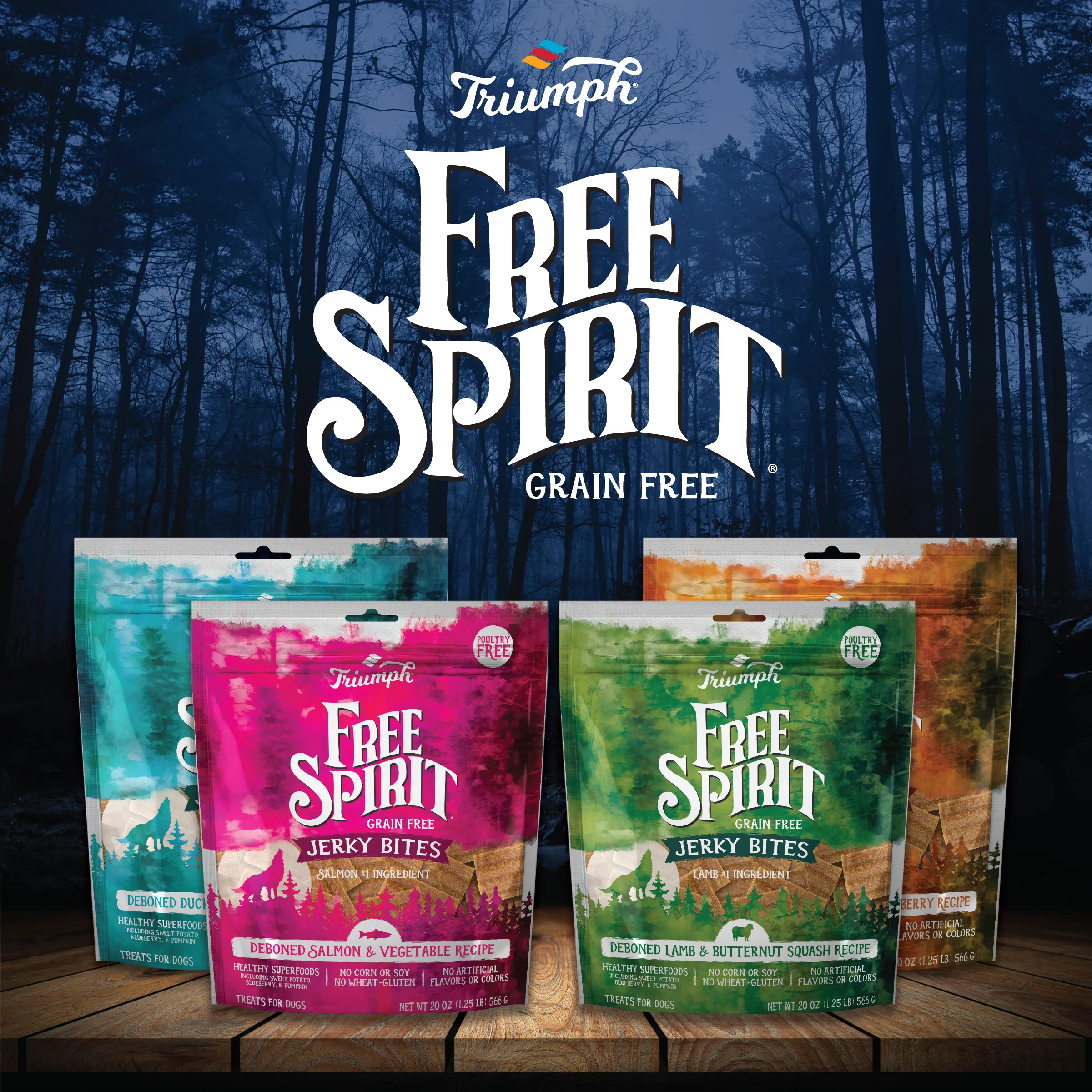 Grain Free Salmon and Vegetable Jerky Bites | 20 oz | Triumph