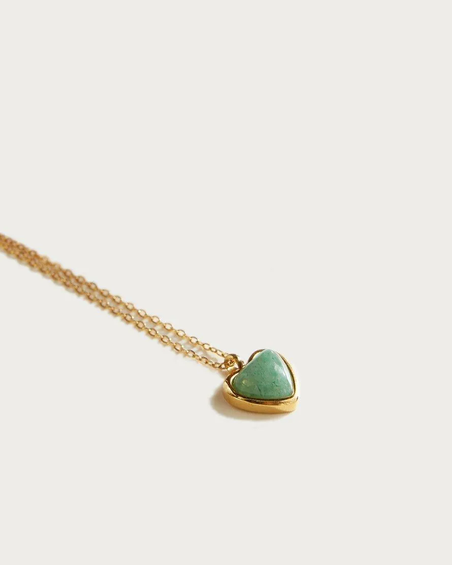 Green Aventurine Heart Necklace