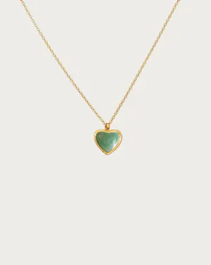 Green Aventurine Heart Necklace