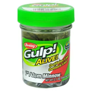 Gulp! Alive! Minnow Soft Bait - 1" Length, Black Shad