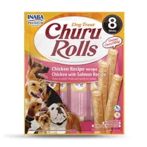 Inaba Churu Rolls Chicken with Salmon Dog Treats 8pk