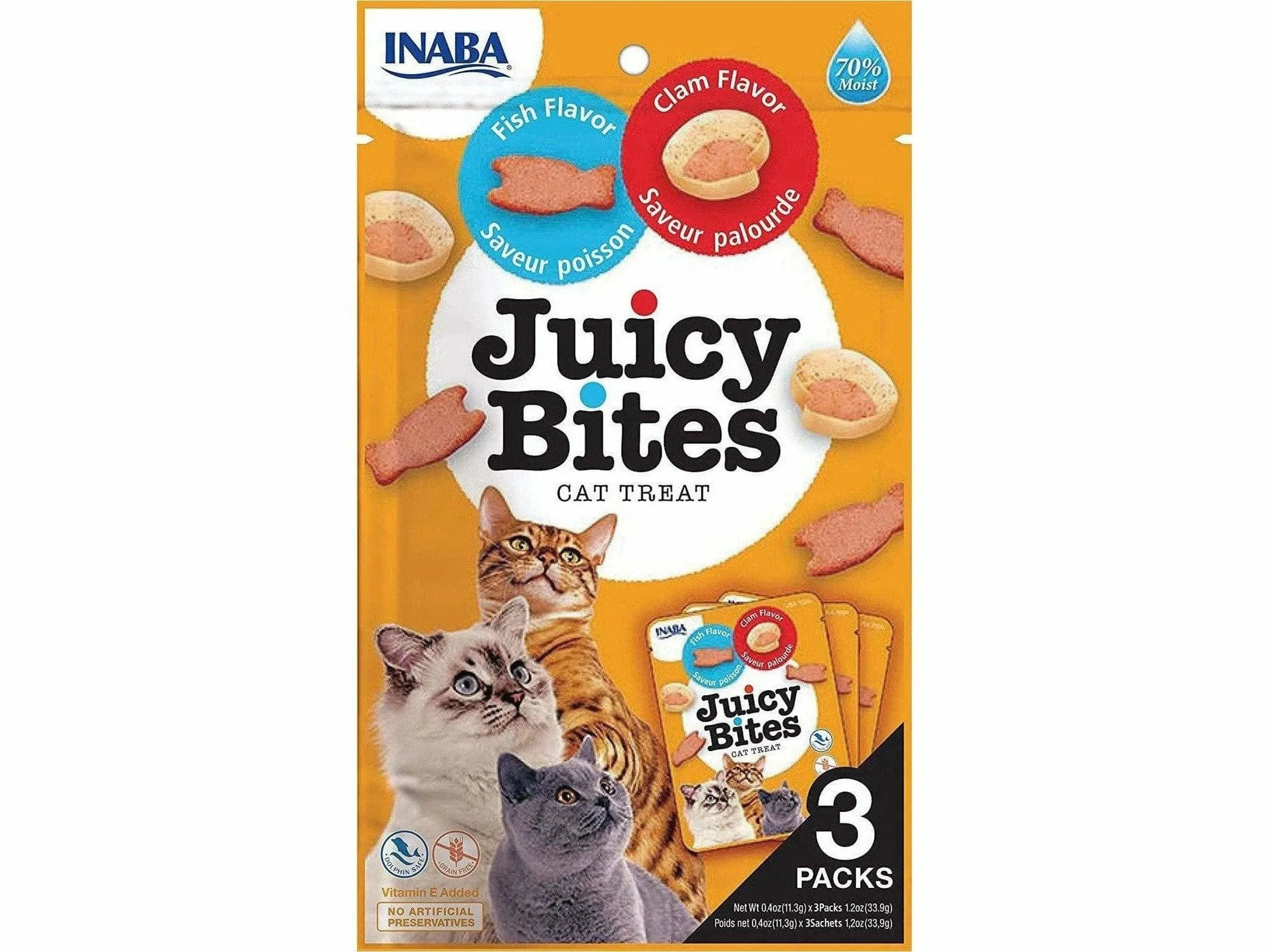 Juicy Bites Fish & Clam Flavor 3 pouches 33,9g