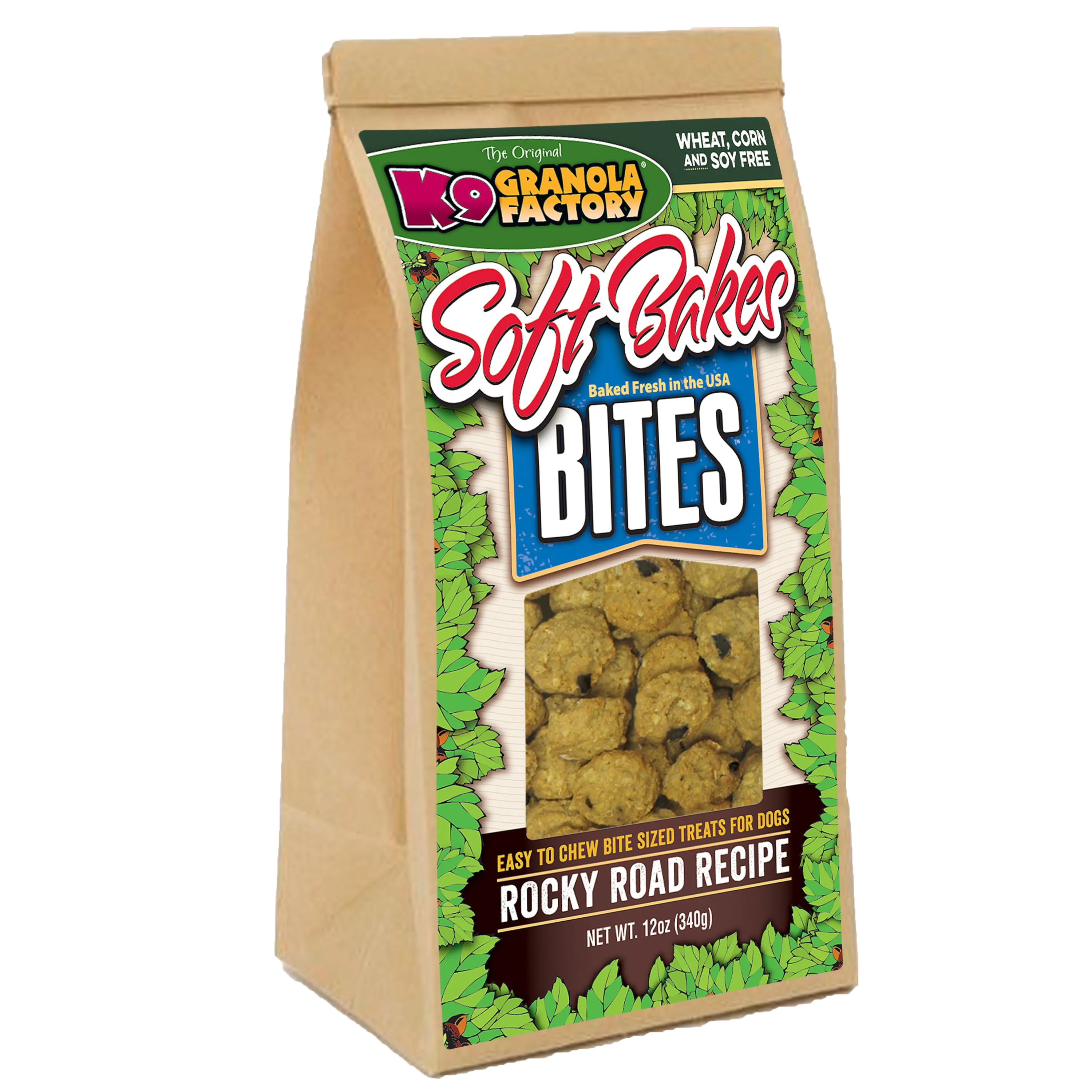 K9 Granola Factory Soft Bakes Bites, Rocky Road Recipe Dog Treats (12 oz)