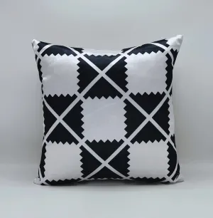 Luxury Black And White Velvet Cushions Cover 16″ x 16″ 1040494