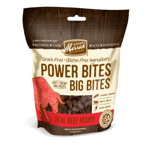 Merrick Power Bites Big Bites Real Beef Dog Treats