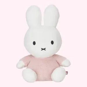 Miffy Bunny Cuddle Soft and Fluffy 35cm Rattle - Pink