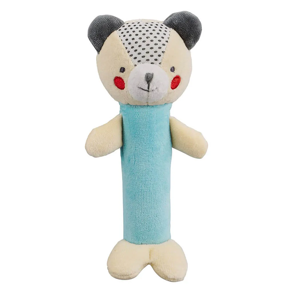 Organic Soft Cotton Baby Squeaker Bear