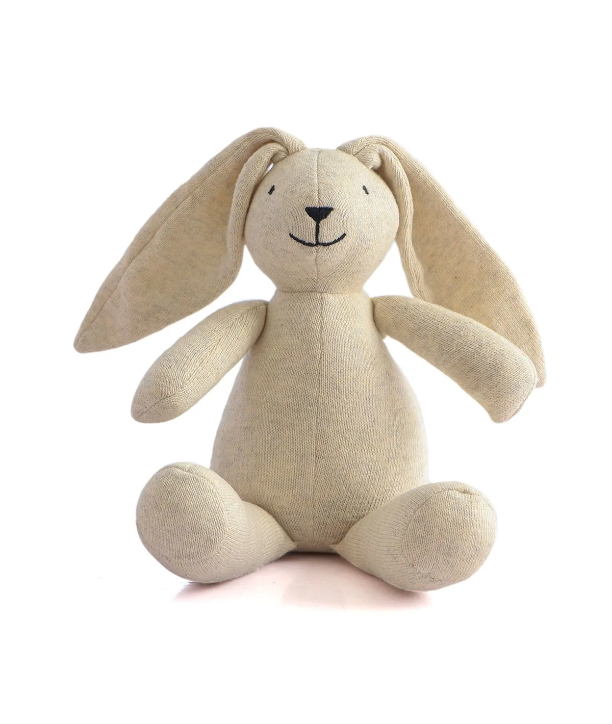 Rabbit Natural Melange 100% Cotton Knitted Stuffed Soft Toy for Babies / Kids