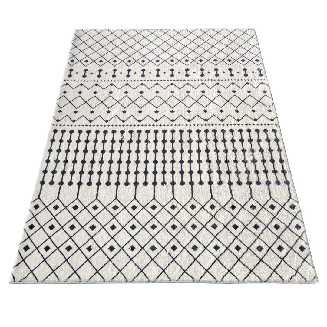 Skon Ivory Tribal Modern Rug