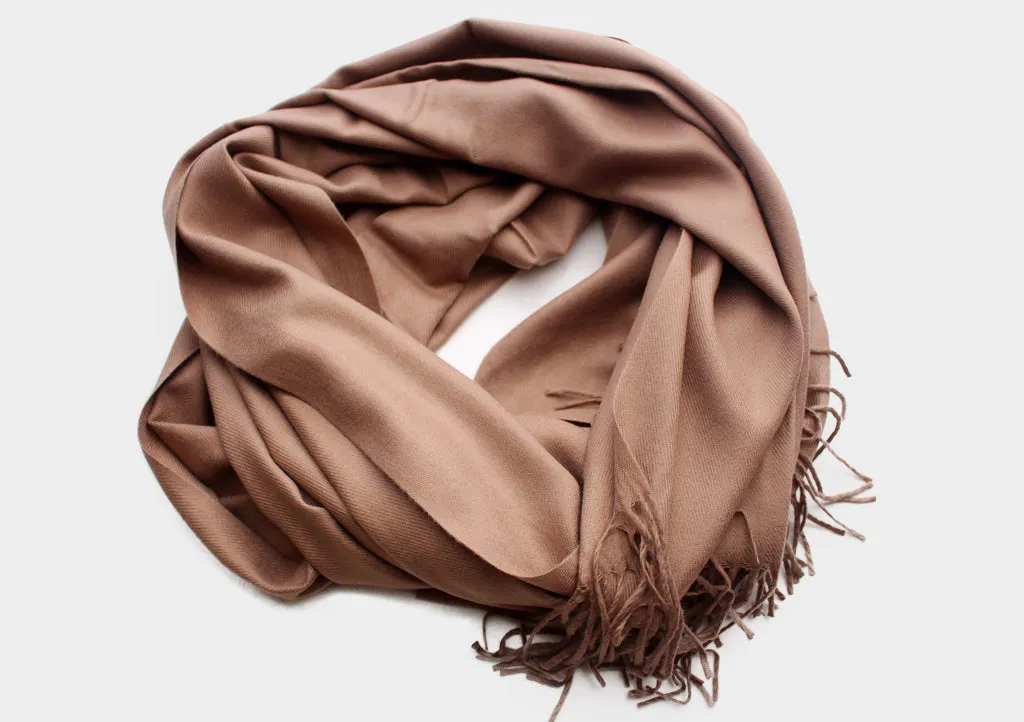 Soft and Warm Caramel Color Woolen Shawl