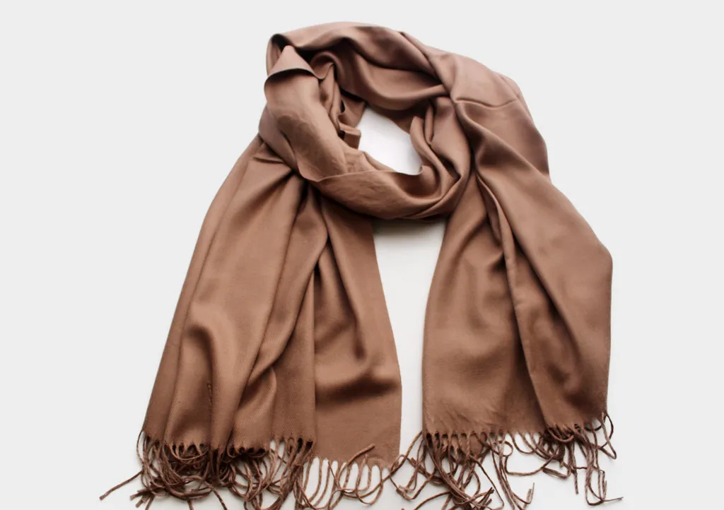 Soft and Warm Caramel Color Woolen Shawl