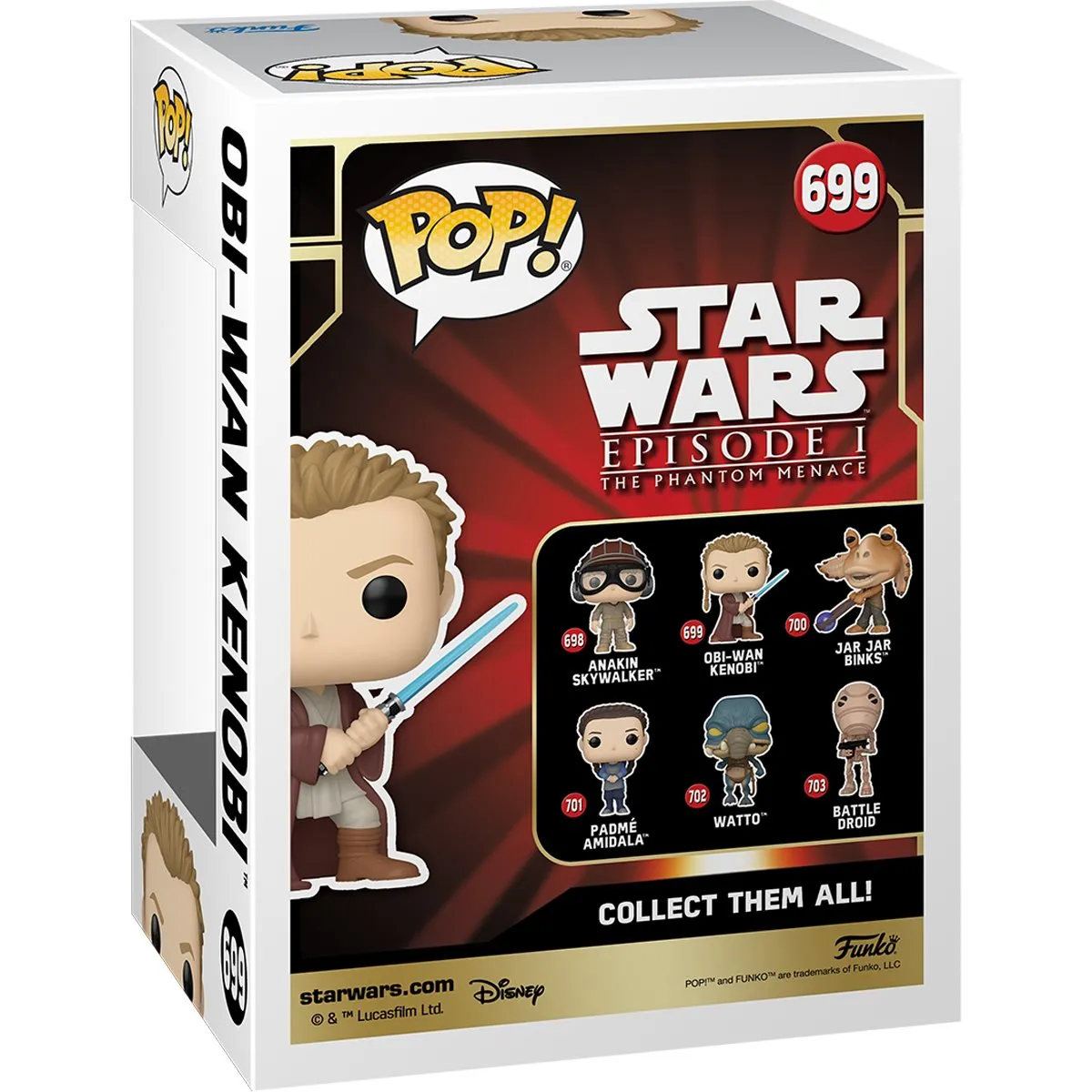 Star Wars: Episode I - The Phantom Menace Obi-Wan with Light Saber (Young) Funko Pop! Vinyl Figure #699