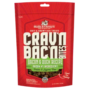 Stella & Chewy's Crav'n Bac'n Bites Bacon & Duck Recipe Dog Treats 8.25oz