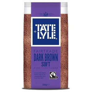 Tate & Lyle Fairtrade Dark Brown Soft Sugar 500g