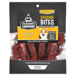 The Butcher's Companion Pork & Liver Sausage Bites Dog Treat 8.8 oz