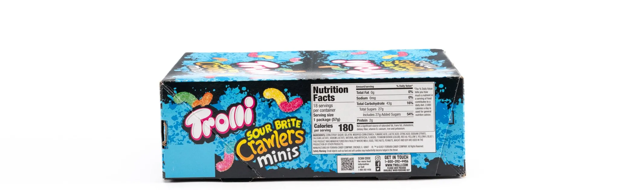 Trolli Sour Brite Crawlers Minis Assorted Bulk Box (2 oz, 18 ct.)