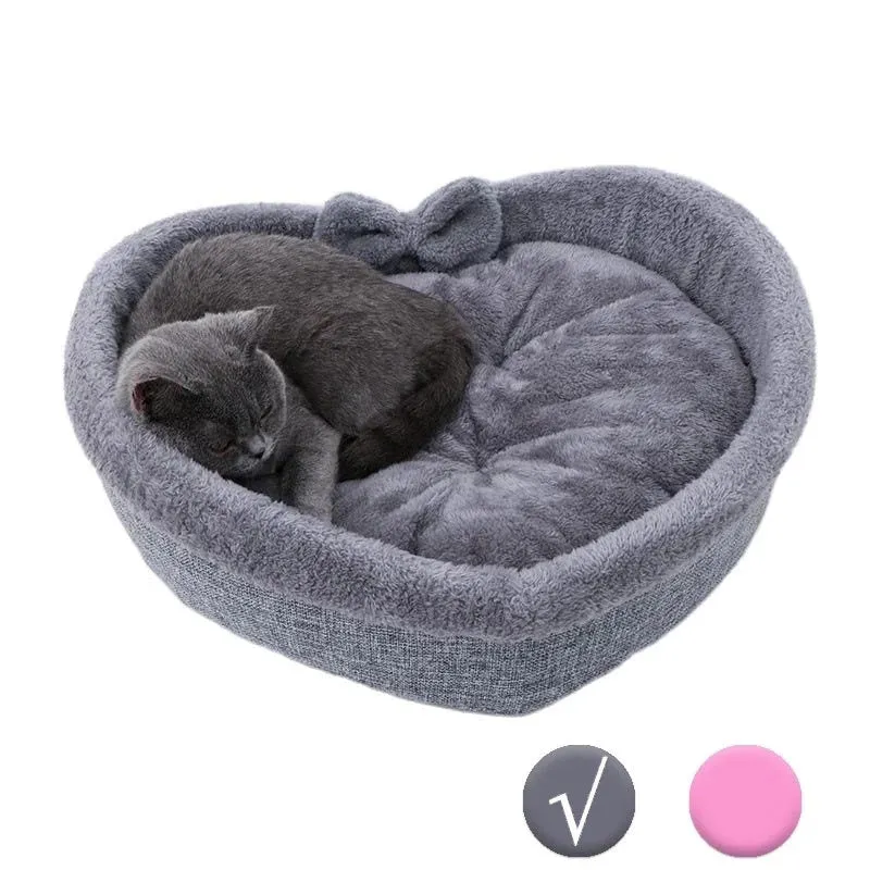 Velvet Soft Heart-shaped Bed